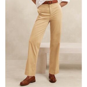 NWT tan straight leg chino with fabric belt